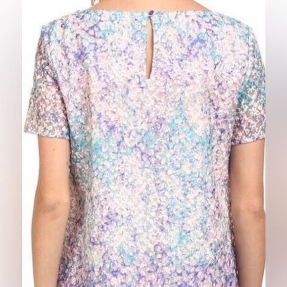 Catherine Malandrino Pastel Embroidered Shift Dress w/ Pockets - Picture 3 of 5